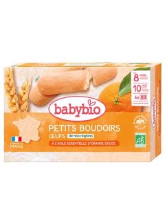 Babybio Petits Boudoirs Oeuf & Huile Essentielle D'Orange Douce 120g