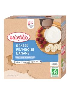Babybio Brassés Framboise Banane Dès 6 Mois 4x85g