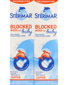 Sterimar Bébé Nez Bouché Solution Nasale 100ml x2