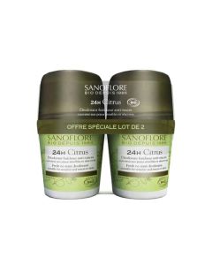 Sanoflore Lot Déodorant 24h Citrus 50mlx2