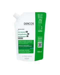 Vichy Dercos Technique Eco Recharge Antipelliculaire Ds Shampoing Traitant Pellicules & Démangeaisons Cheveux Normaux à Gras 500 ml