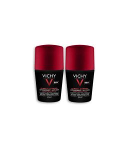 Vichy Lot*2 Homme Détranspirant Anti Odeur 96H Roll On 50 ml