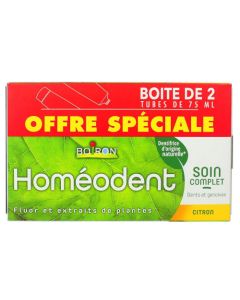  Boiron Homéodent Soin Complet Dents et Gencives Citron 2x75 ml 