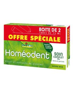 Boiron Homéodent Soin Complet Dents et Gencives Anis Duo 2x75 ml 