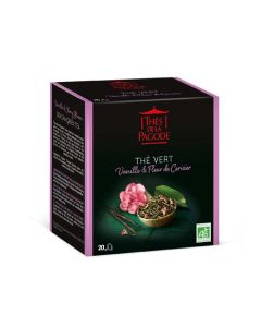 Thés de la Pagode Thé Vert Vanille Fleur de Cerisier Bio 20 sachets