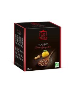 Thés de la Pagode Rooibos Citron Gingembre Bio 20 sachets