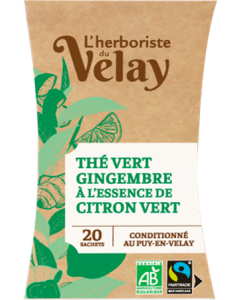 Pages Infusion Bio Thé Vert Gingembre Citron Vert 20 sachets