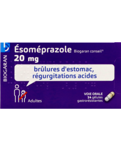 Esomeprazole Biogaran Conseil 20mg Gelule Gastroresistante 14