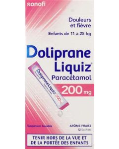 Doliprane Liquiz 200mg 12 Sachets