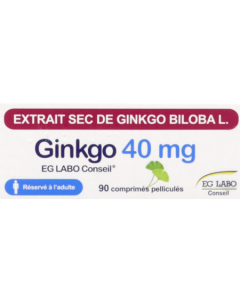 Eg Labo Conseil Ginkgo 40mg Comprime 90