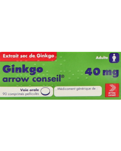 Ginkgo Arrow Conseil 40mg Comprime 90