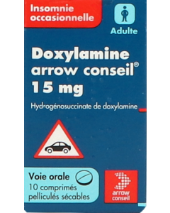 Doxylamine Arrow Conseil 15mg Comprime Secable 10