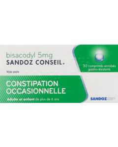 Sandoz Conseil Bisacodyl 5mg Comprime 30