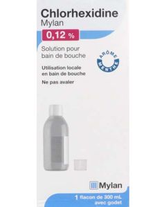 Chlorhexidine Mylan 0,12% Solution pour Bain de Bouche 300ml
