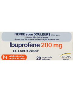 Ibuprofene Eg 200mg Comprime 20
