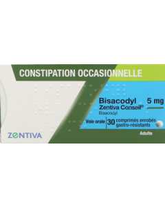Zentiva Conseil Bisacodyl 5mg Comprime 30