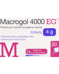 EG Macrogol 4000 4g Poudre Pour Solution Buvable Sachets x20