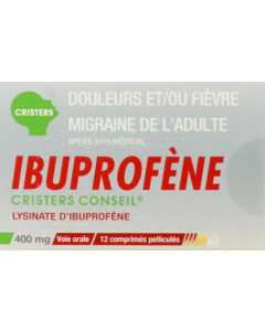 Cristers Ibuprofène 400mg Comprimés x12