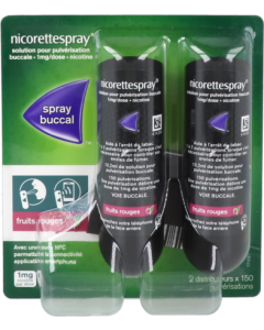 NicoretteSpray Fruits Rouges 1mg/dose Solution Pour Pulvérisation Buccale 13ml2 x2