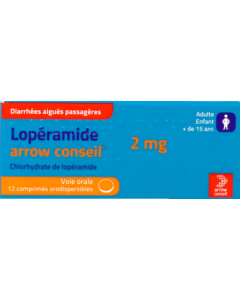Arrow Lopéramide 2mg Comprimés Orodispersibles x12