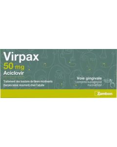 Virpax 50mg Comprimé Buccogingival Mucoadhesif x1