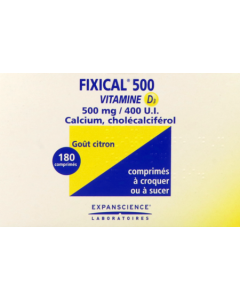 Fixical Vitamine D3 500mg/400ui Comprimés à Croquer x180