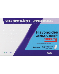 Zentiva Flavonoïdes 1000mg Comprimés Pelliculés x18