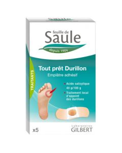 Feuille de Saule tout Prêt Durillon 40g/100g Emplâtre Adhésif x5