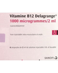 Vitamine B 12 Delagrange 1000 Solution Injectable Buvable 2ml x6