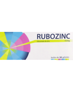 Rubozinc 15mg Gélules x30