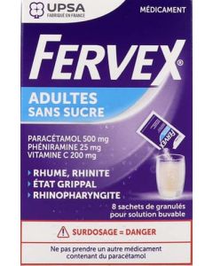 Fervex État Grippal Adultes Sans Sucre Granulés 8 sachets