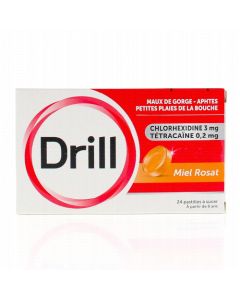 Drill Miel Rosat 24 pastilles à sucer