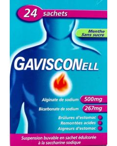 GaviscoNell Menthe Sans Sucre Suspension Buvable Sachets x24