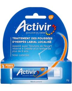 Activir 5% Crème avec Pompe 2g