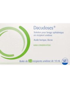 Dacudoses Solution pour Lavage Ophtalmologique 24 unidoses
