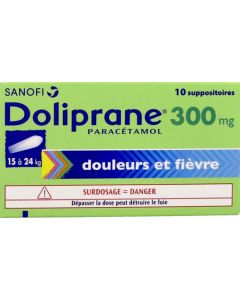 Doliprane 300mg 10 suppositoires