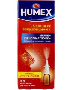 Humex Rhume Rhinopharyngite 0,04% 15ml