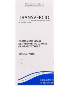 Transvercid 14,54mg/12mm 8 dispositifs pour application cutanée 