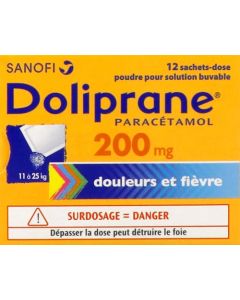 Doliprane 200 mg 12 sachets