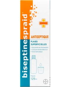 Biseptinespraid Solution pour Application Cutanée 125 ml