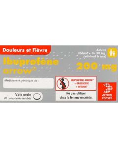 Ibuprofène Arrow 200mg Comprimés x20