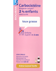 Carbocisteine Biogaran 2% Sans Sucre Enfant 125ml