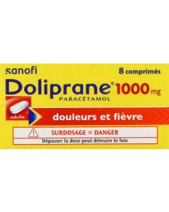 Doliprane 1000mg 8 comprimés