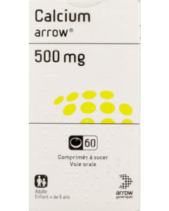 Arrow Calcium 500mg Comprimés à Sucer x60
