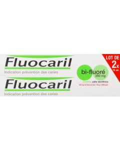 Fluocaril Bi Fluore 250mg Pate Dentifrice Menthe 75ml X2