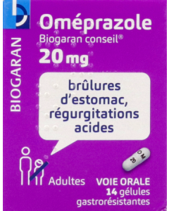 Biogaran Omeprazole 20 mg 14 gélules