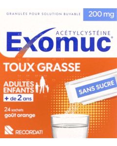Exomuc 200mg granulés 24 sachets