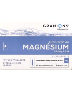 Granions Magnésium 30 ampoules 2ml