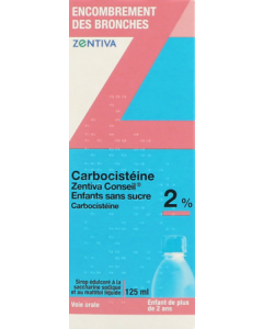 Carbocisteine Zentiva Conseil 2% Enfant Sans Sucre 125ml