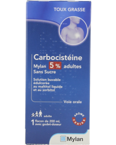 Viatris Carbocistéine 5% Sans Sucre Adulte 200ml
